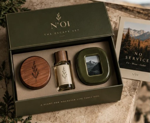 The Escape Set in its open box
